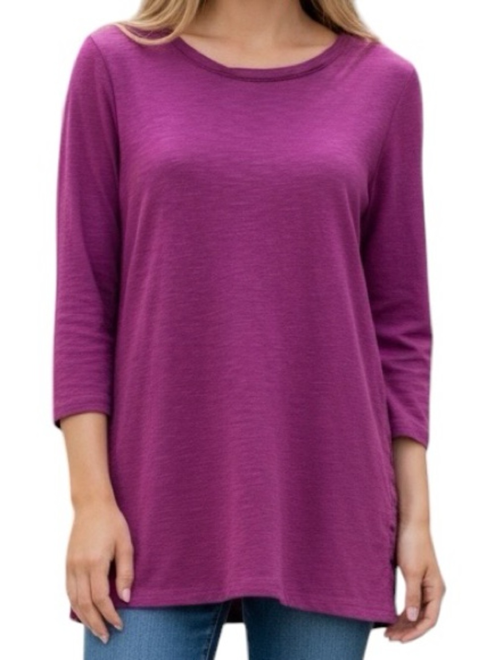 Chico's Plum Magenta 3/4 Sleeve Tunic
